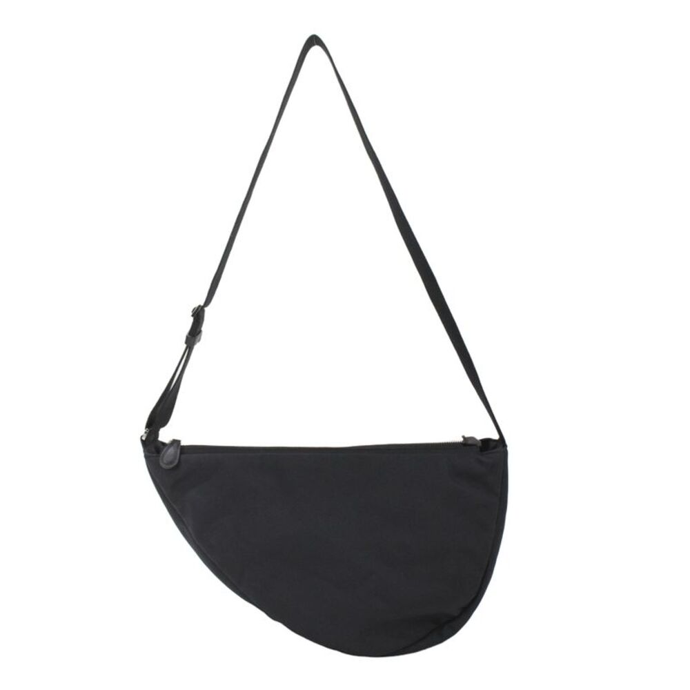 The Row Womens Single Strap Zip Top Canvas Slouchy Banana Handbag Black